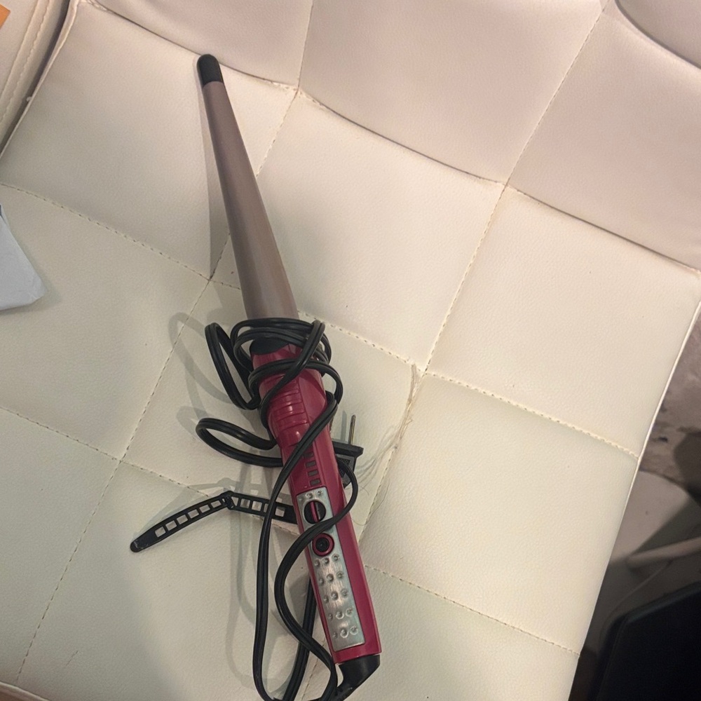 Red Tapered Curling Wand - Women Hair Tool